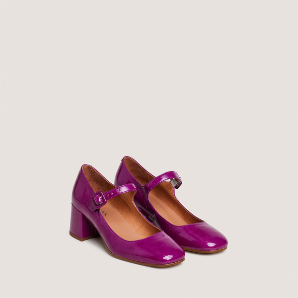 Babies à talonsen vernis plissé violet | DITTUS