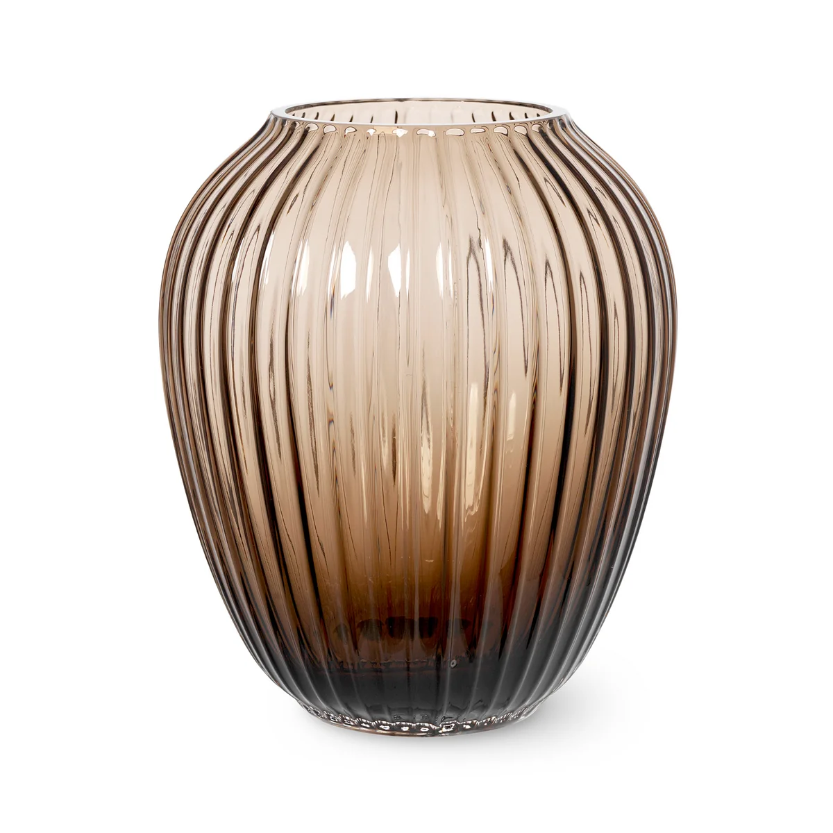 Kähler Design - Hammershøi Glasvase, H 18,5 cm, walnuss