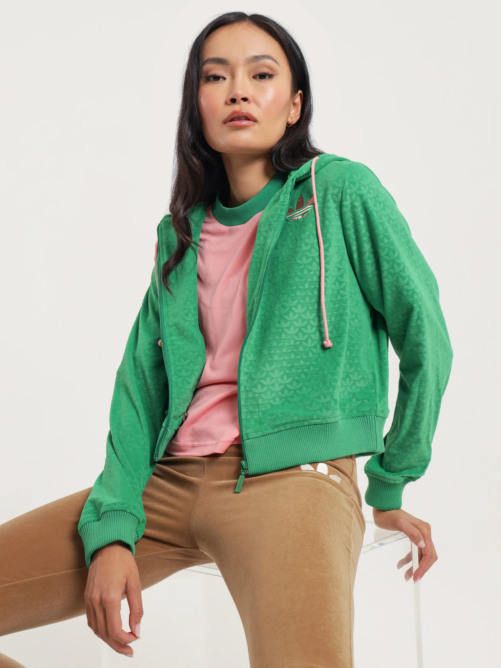 Velour Zip Hoodie
