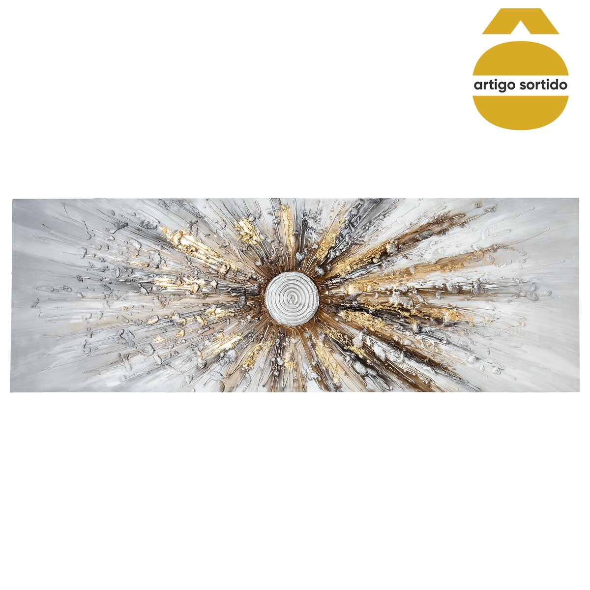 Quadro decorativo sol 50x150cm