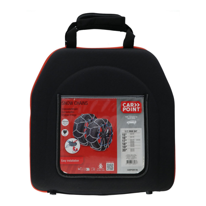 Chaîne à neige RVX-247 16 mm 2 pièces CARPOINT