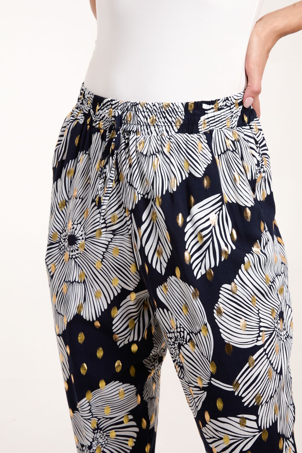 Blue Vanilla Printed Trousers