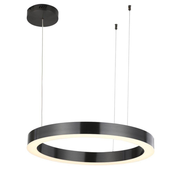 LAMPA WISZĄCA LED 60cm TYTANOWA CIRCLE nowoczesna