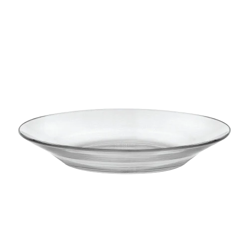 Lys - Assiette creuse en verre transparent x6 - 23cm