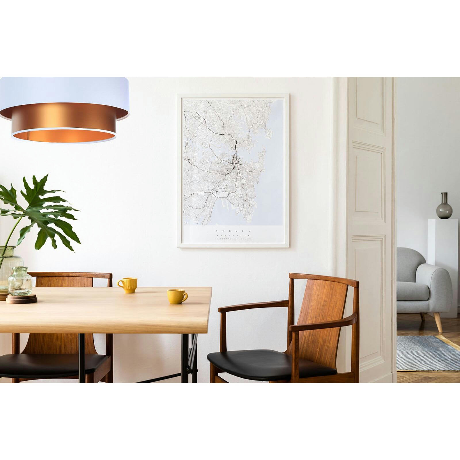 DUO ÉLÉGANT - Suspension Tissu Blanc