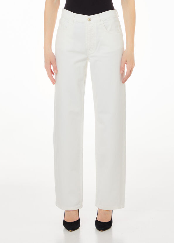Pantaloni straight a vita alta