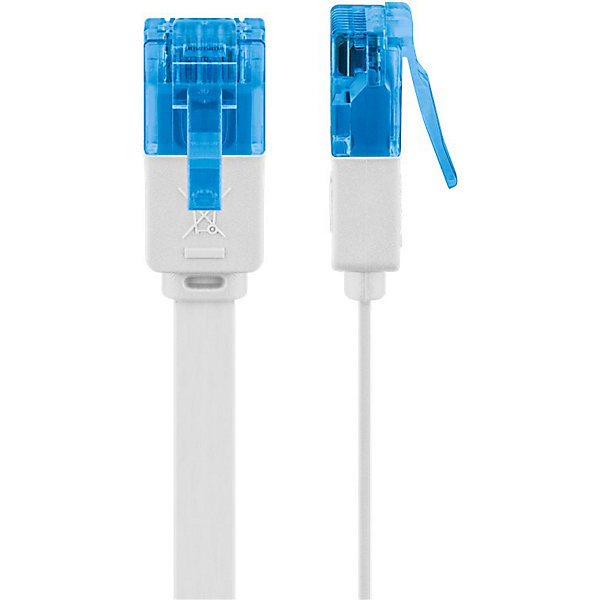 Câble RJ45 Cat6a plat blanc 3 mètres GOOBAY