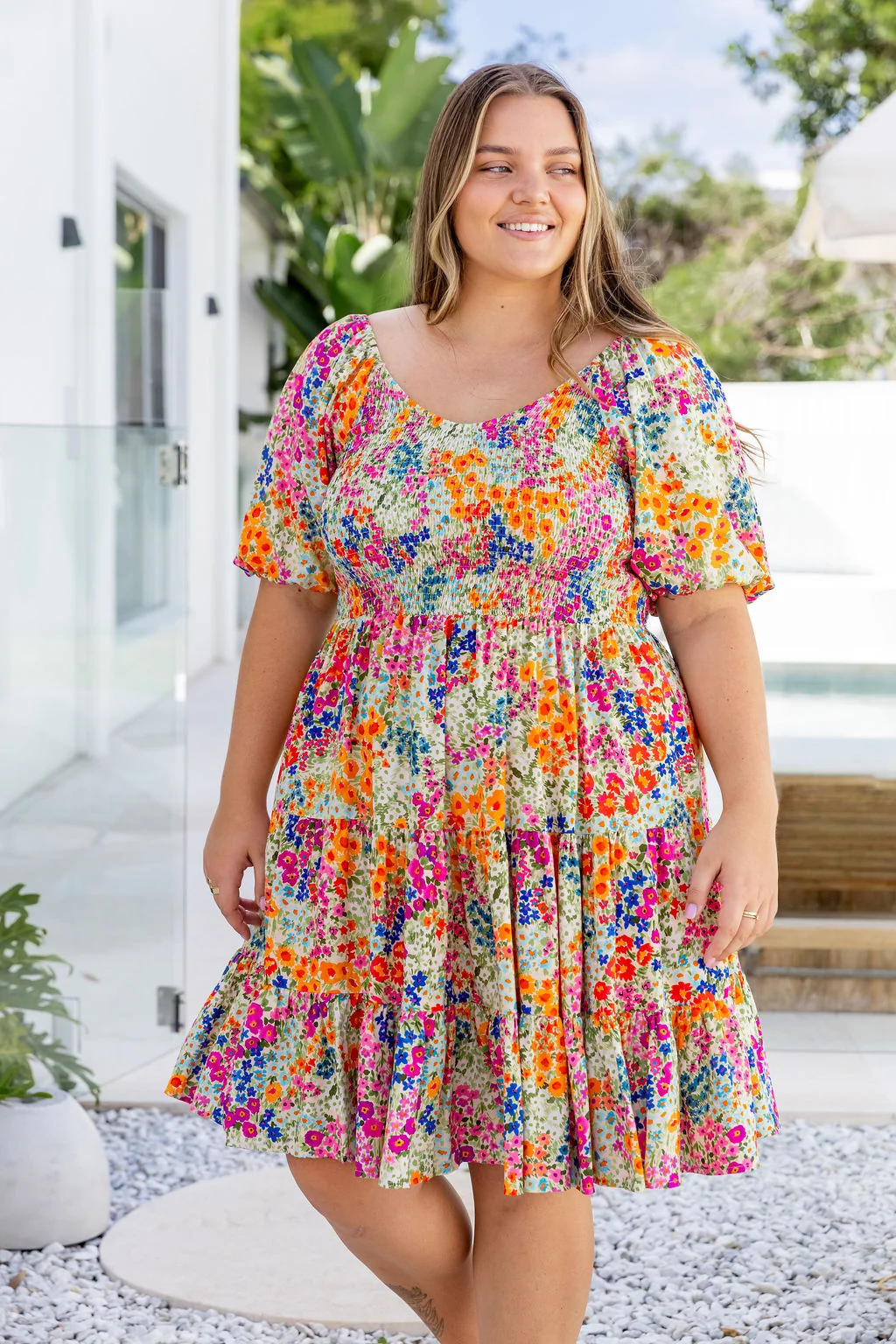 Peri Party Dress in Flower Field