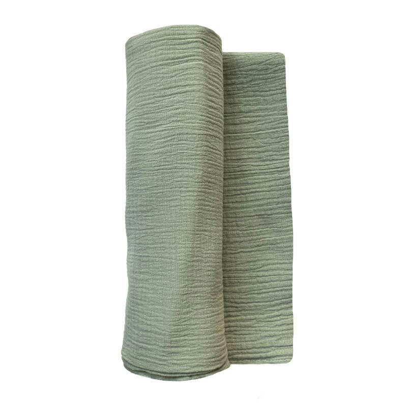 - Maxi lange en gaze de coton vert sauge