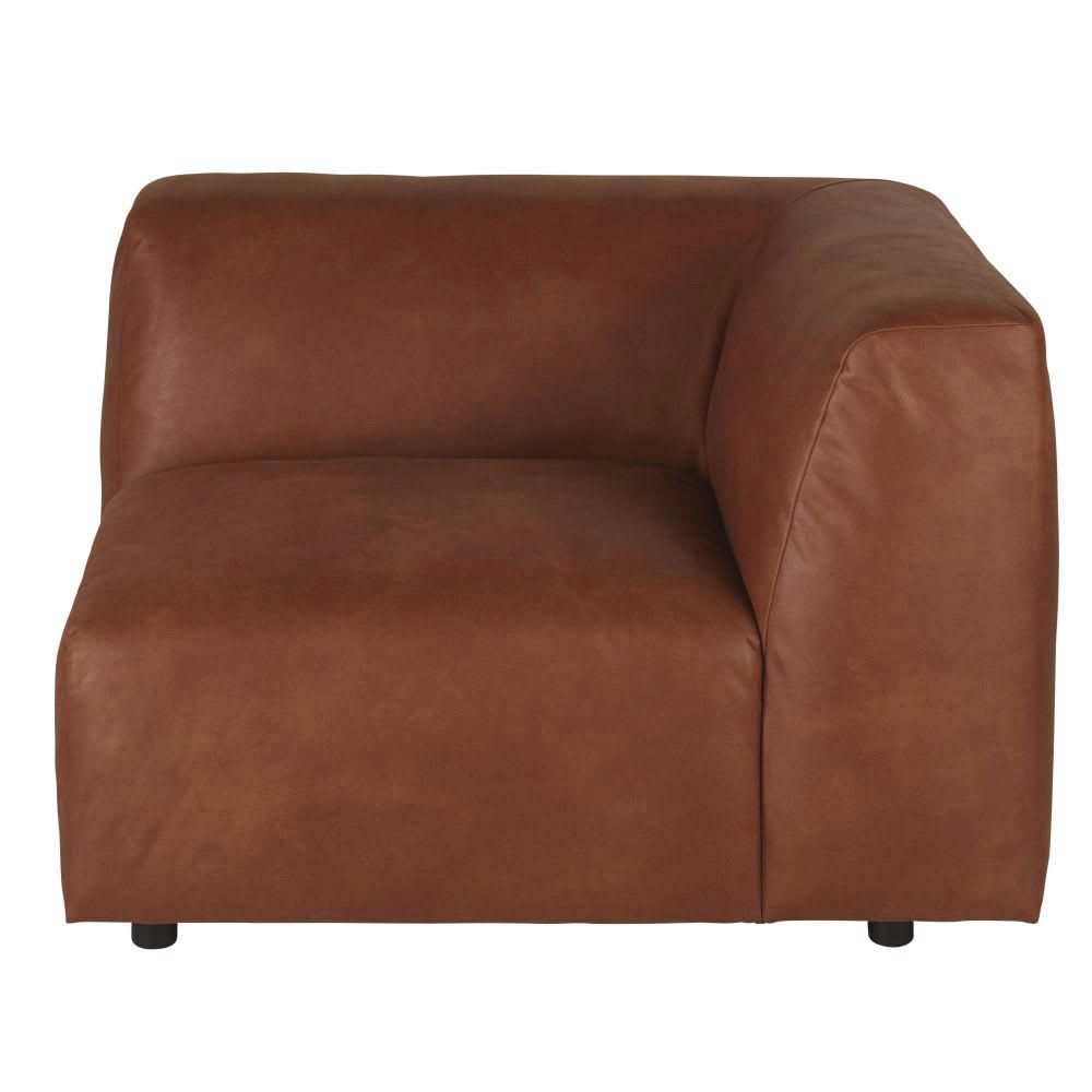 Buddy - Accoudoir droit pour canapé modulable camel
