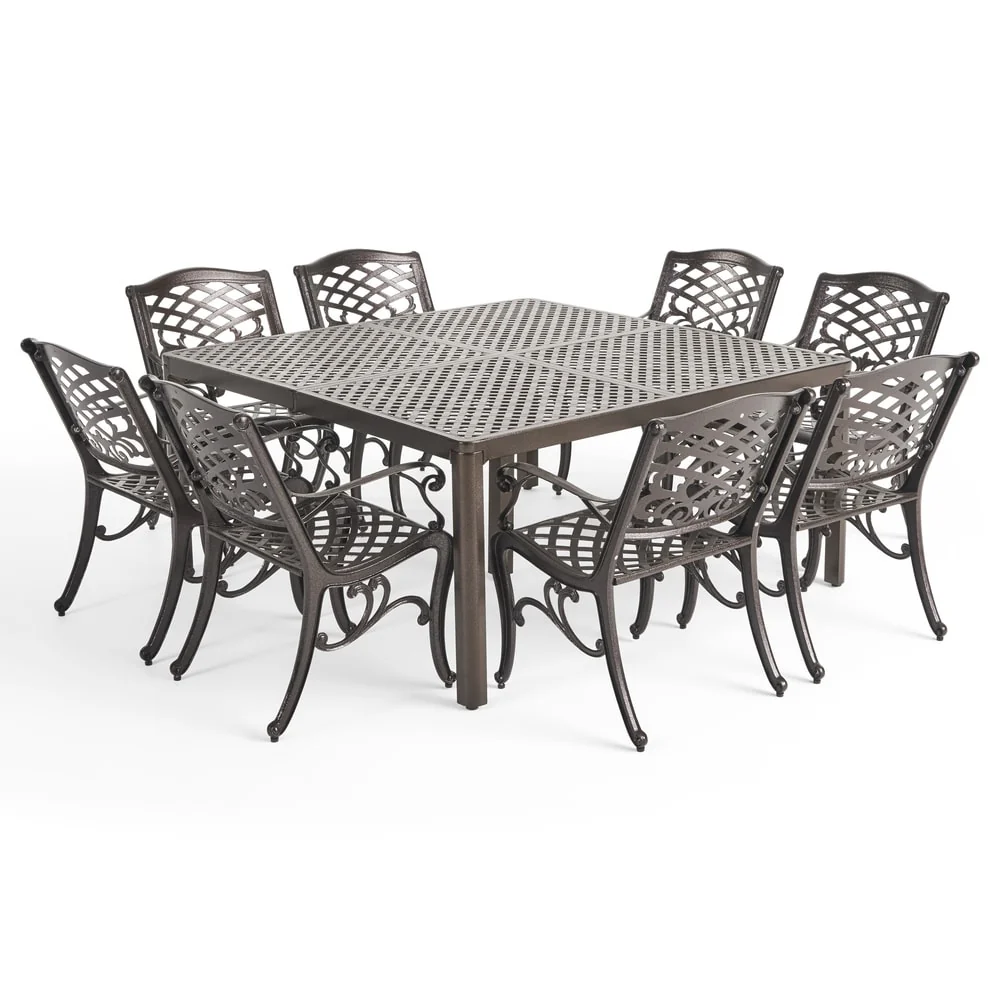 Fairwind Outdoor 8-seat Aluminum Dining Set by Christopher Knight Home