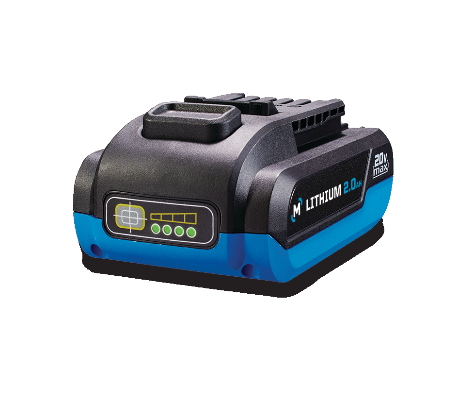 Mastercraft 20V Max Lithium Ion 2.0Ah Battery with LED Fuel Gauge For Cordless Power Tools