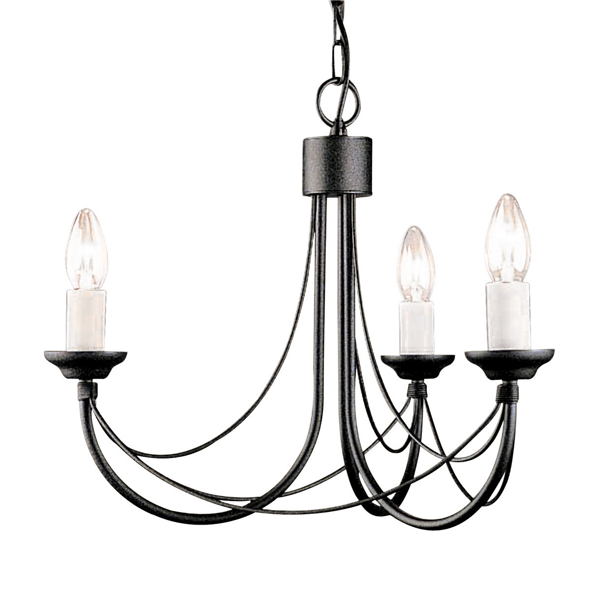 Lampa wisząca czarna Carisbrooke 3xE14x60W wym: 110,5x47x47 cm Elstead
