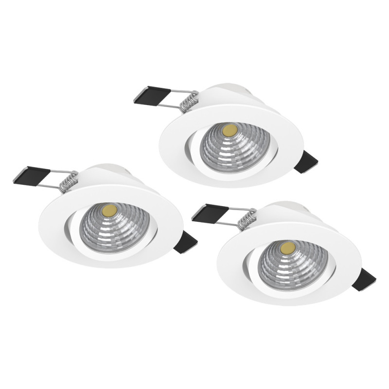 Spot encastrable LED Saliceto blanc blanc chaud IP20 450 lm 6 W 3 pièces EGLO