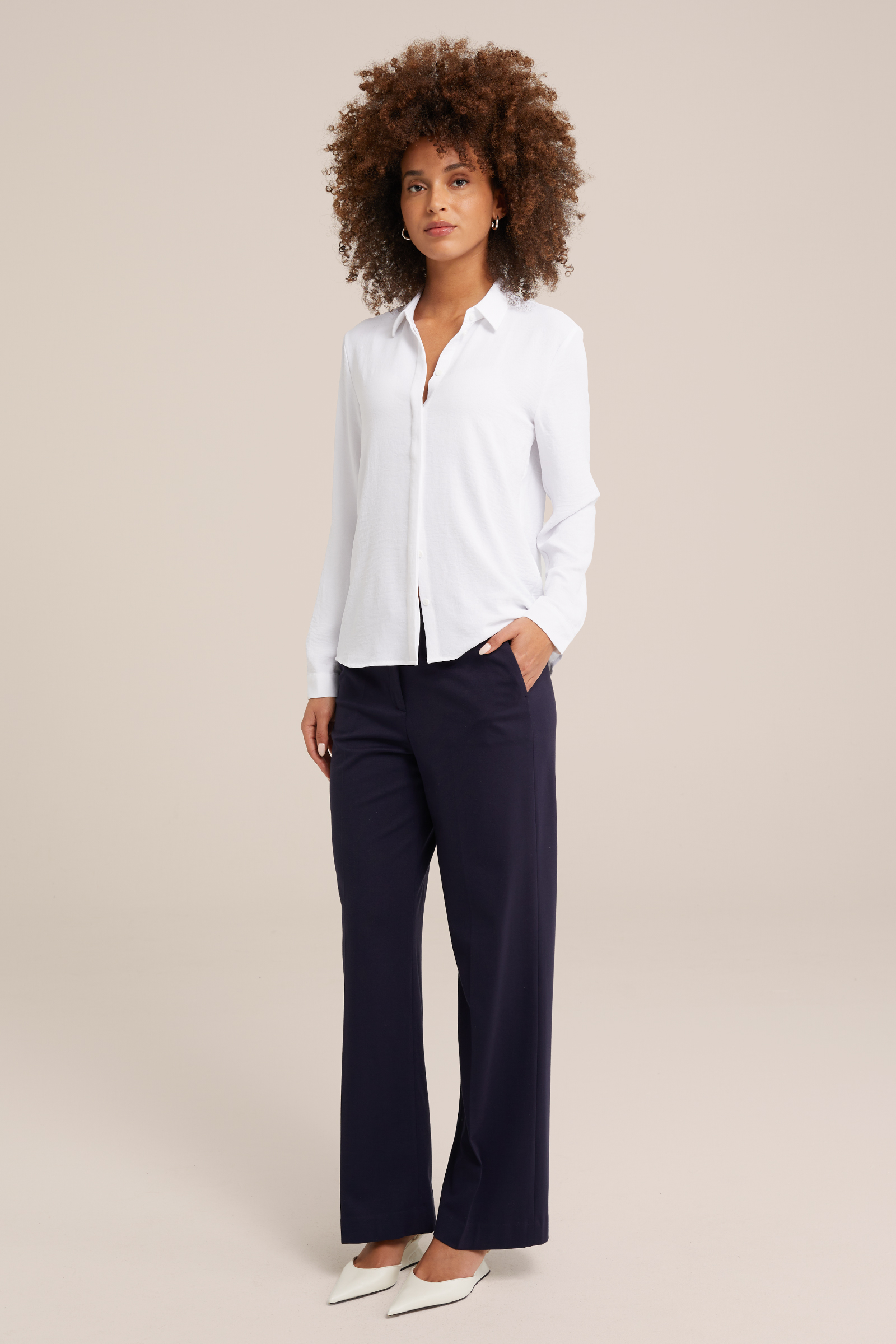 Dames blouse met fijne structuur