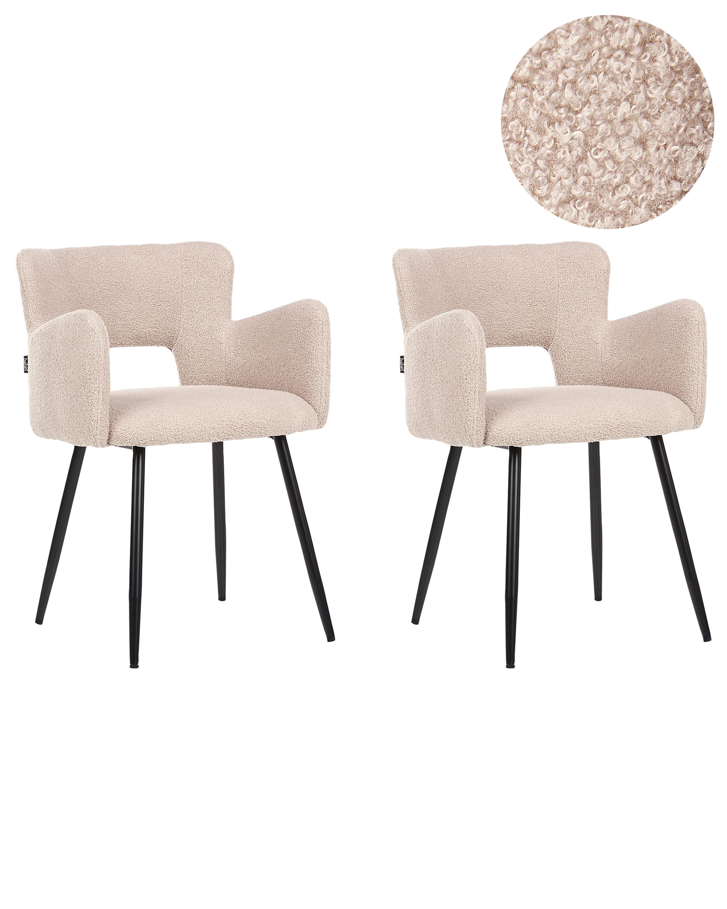 Desk Chair SANILAC II Boucle Beige