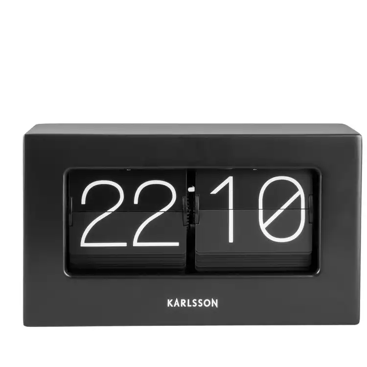 Karlsson Table Boxed Flip Clock - Black