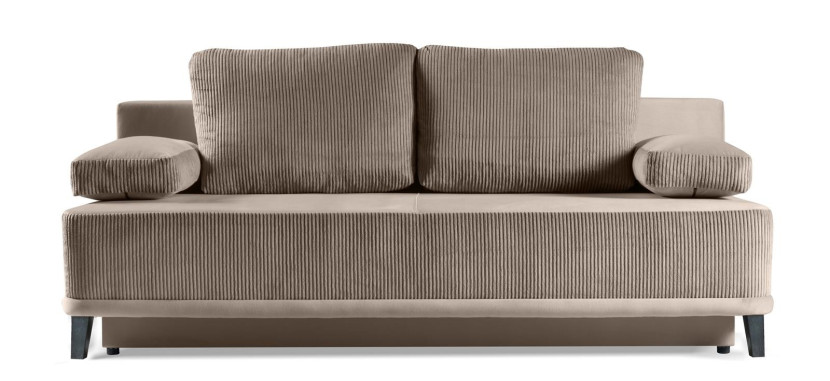 Sztruksowa sofa z funkcją spaniaROSSO Jasny brąz