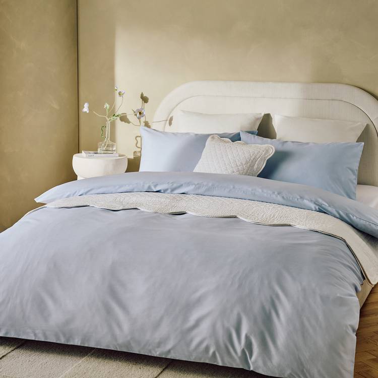 Habitat Plain Pale Blue Bedding Set - Single
