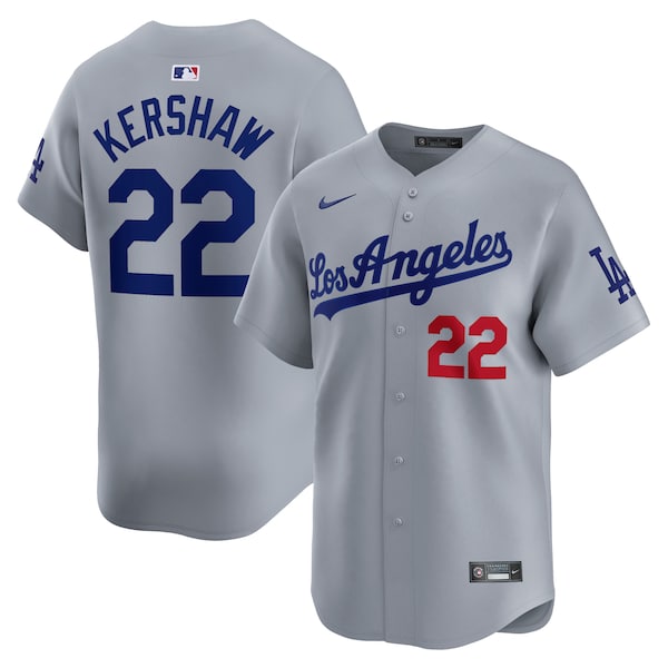Clayton Kershaw Los Angeles Dodgers Nike Away Limited Player Jersey - Gray