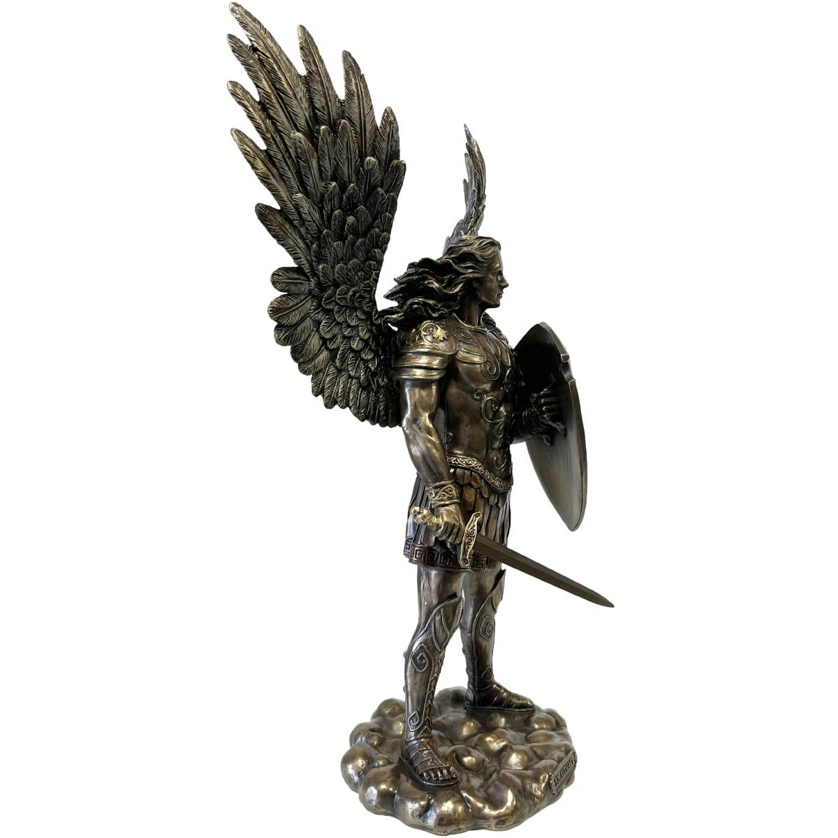 - Statuette michel en bronze coulé à froid