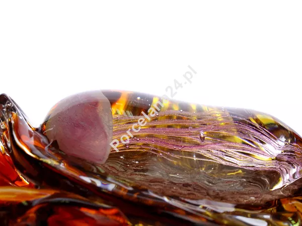 Figurka szklana 28 cm - Żółw z meduzą amber 4S.FIG.44002