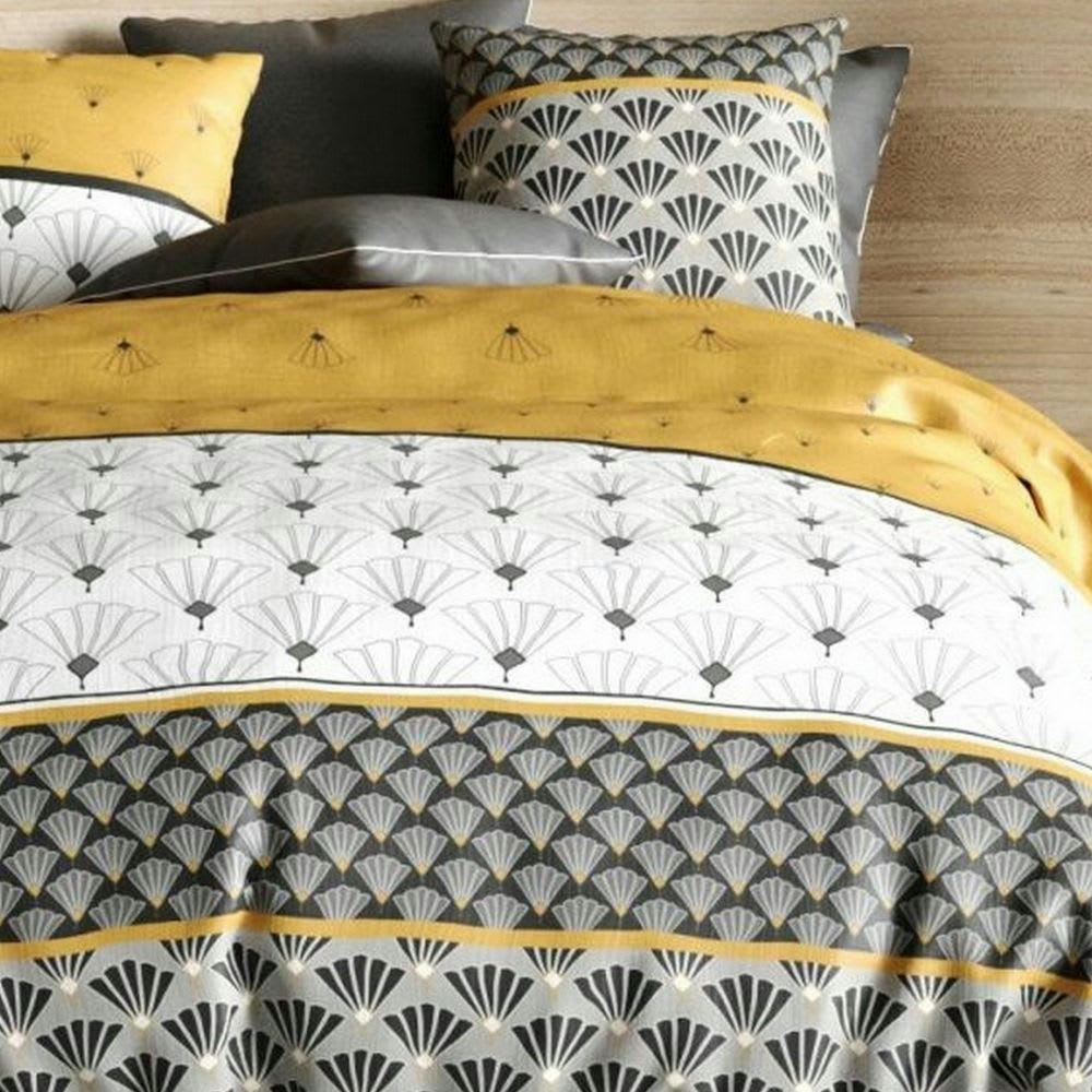 - Parure de lit 2 places coton à motif 240x260 cm