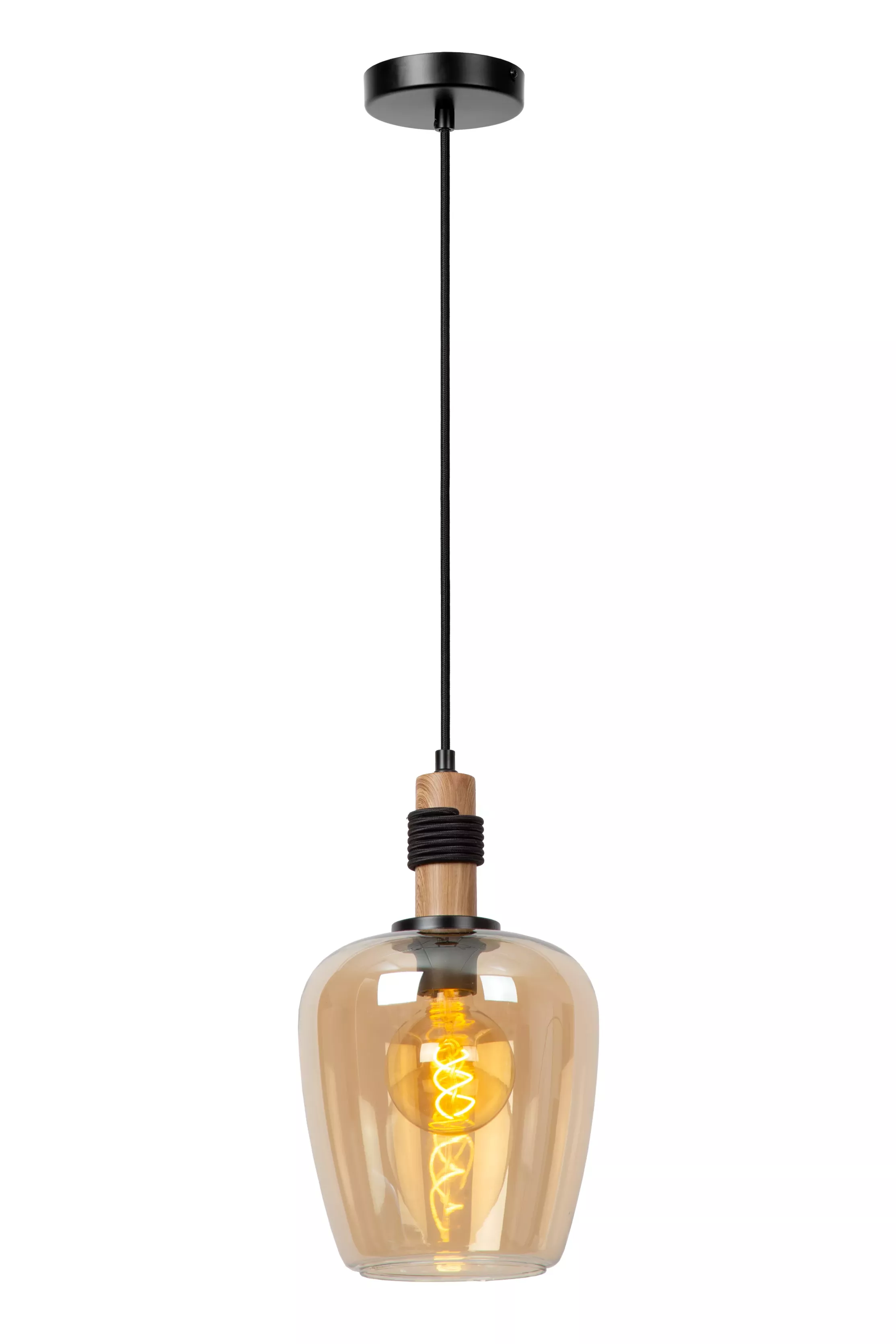 Lampa wisząca czarno-miodowy ILONA 1xE27x40W wym: 173x22x22 cm Lucide