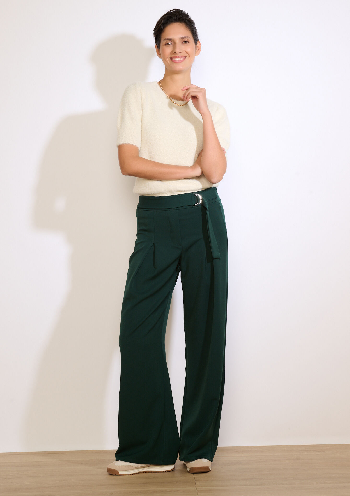 Wijde broek met ceintuur