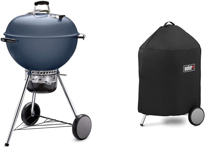 Weber Master-Touch 22 Charcoal Grill  Slate Blue  with Cover
