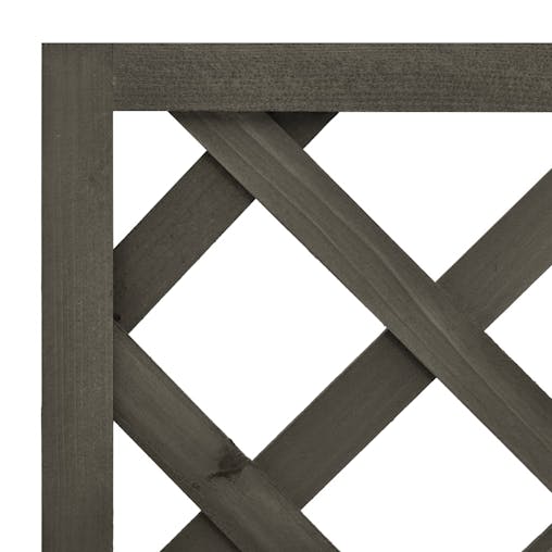 NNEVL Garden Trellis Planter Grey 50x25x90 cm Solid Firwood