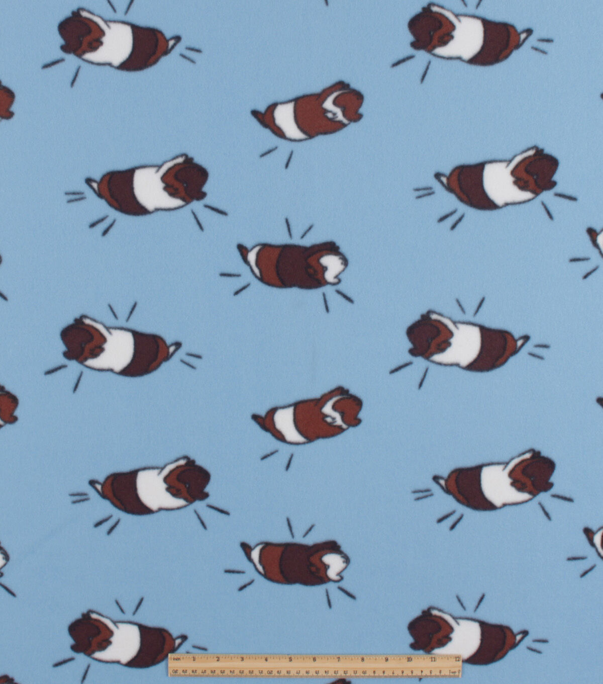 Jumping Gerbils Blizzard Prints Fleece Fabric
