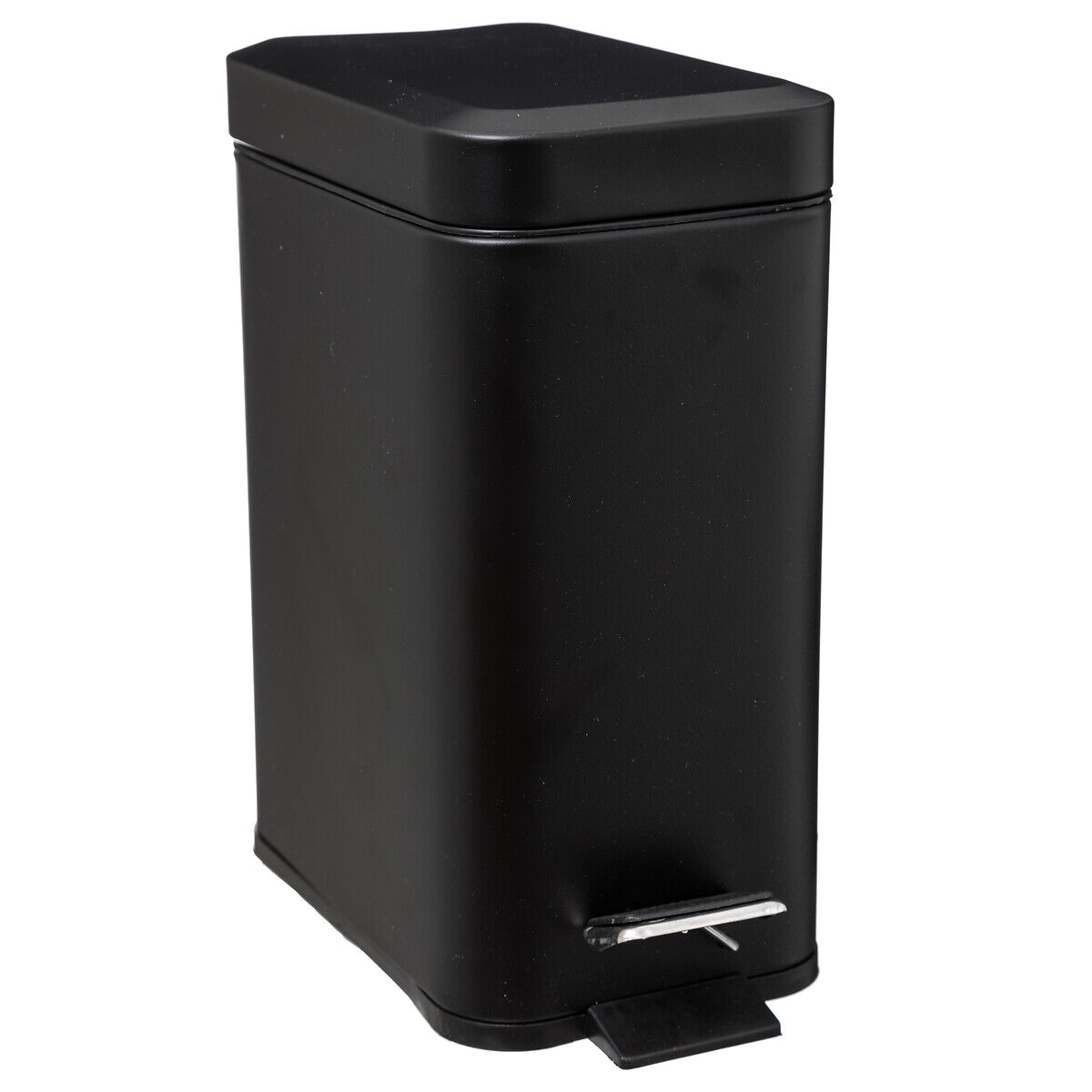 Balde wc retangular preto 5l
