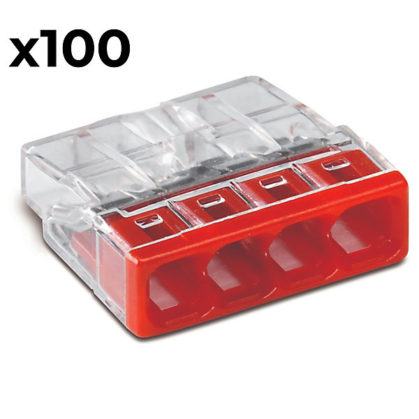 Boîte de 100 bornes 4 entrées série 2273 - Wago