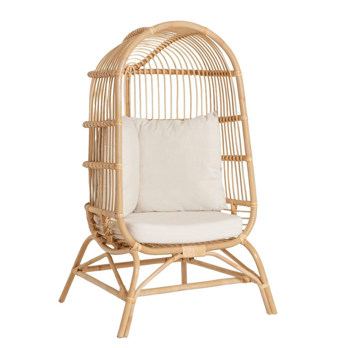 - Fauteuil en rotin marron 88 cm