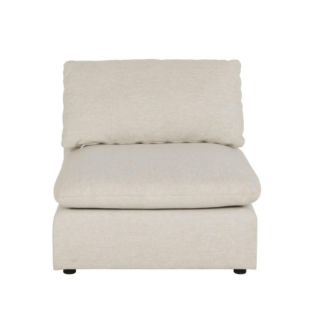 Lazlo - Chauffeuse pour canapé modulable en tissu recyclé beige