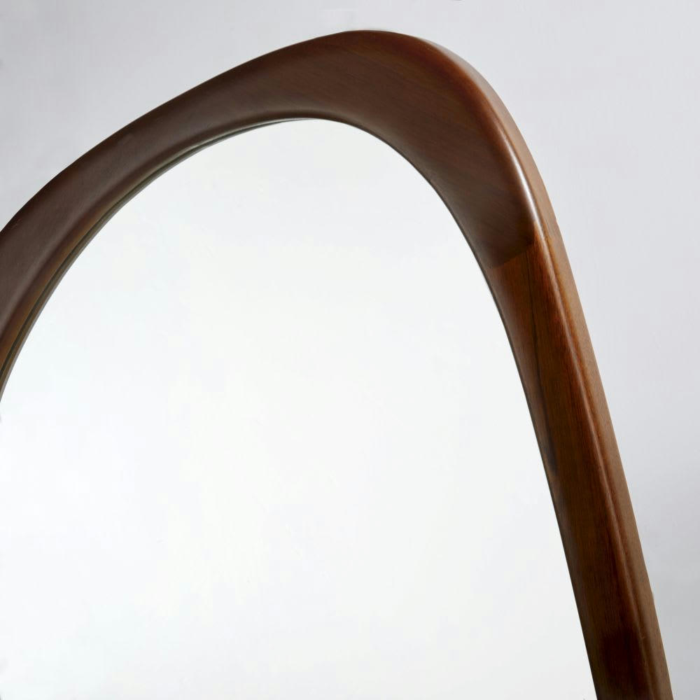 ELVI - Miroir organique en bois de hêtre 60x141