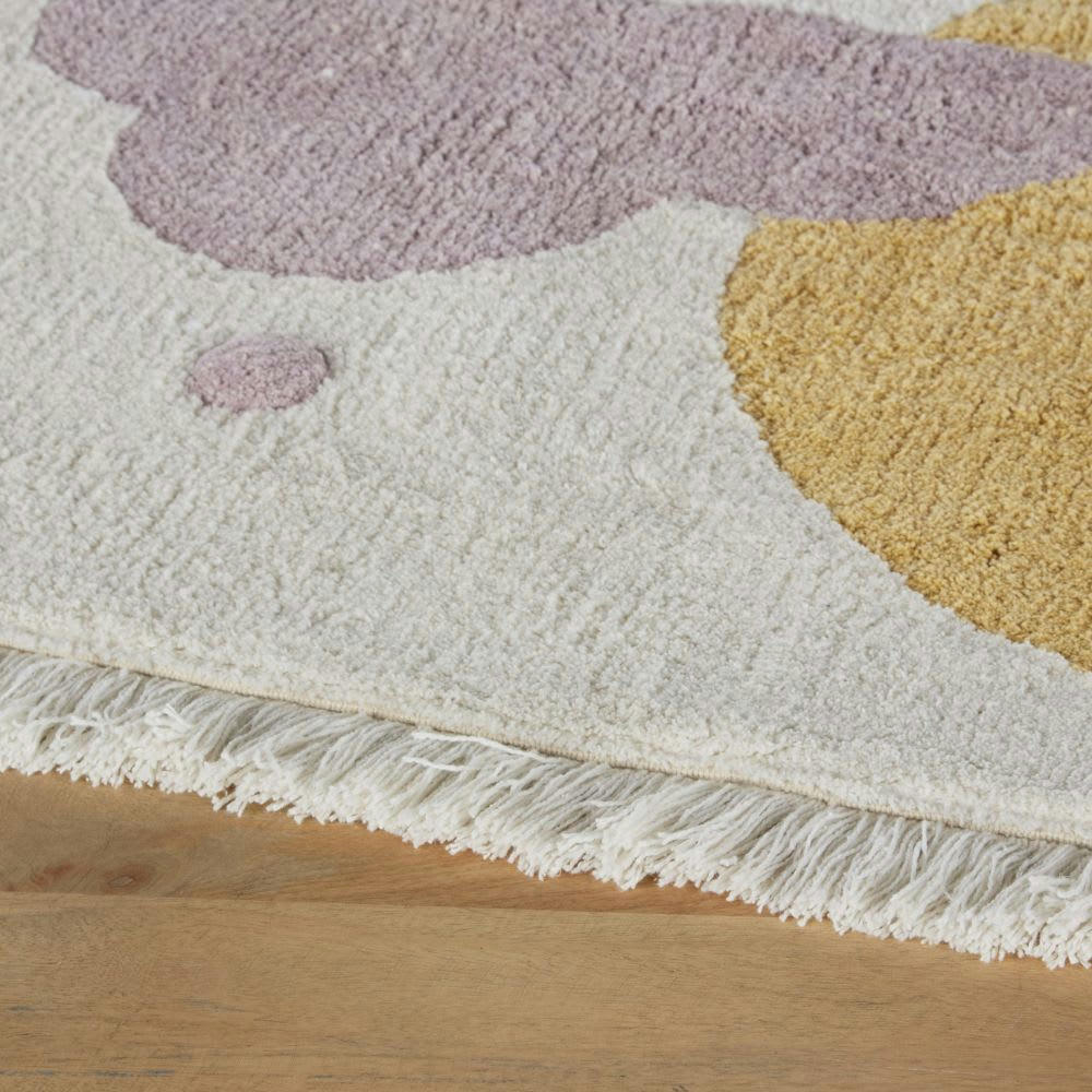 ORANA - Tapis enfant en coton recyclé tufté imprimé paysage multicolore 120x180