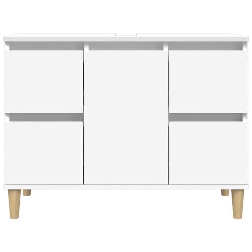 NNEVL Sink Cabinet White 80x33x60 cm Engineered Wood