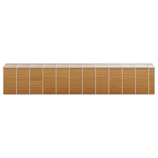 NNEVL Garden Shed Light Brown 191x980x198 cm Galvanised Steel