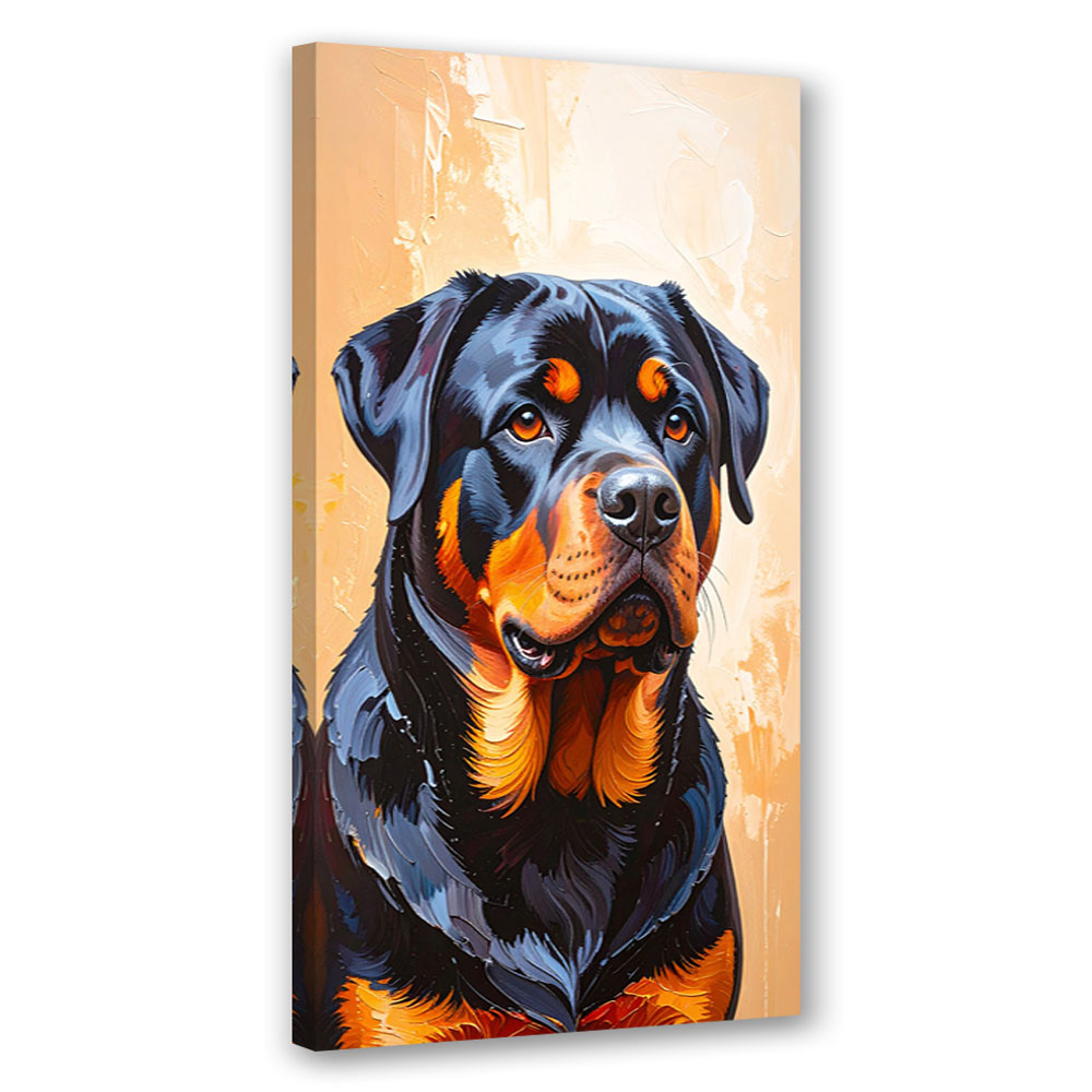 Feeby Obraz nowoczesny do salonu biura, Rottweiler Pies Zwierzę 40x80