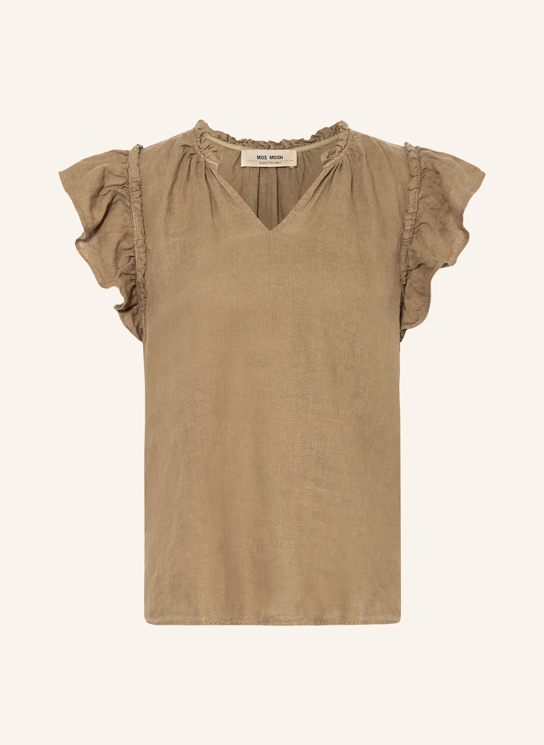 MOS MOSH Blusenshirt MMTEA aus Leinen mit Rüschen