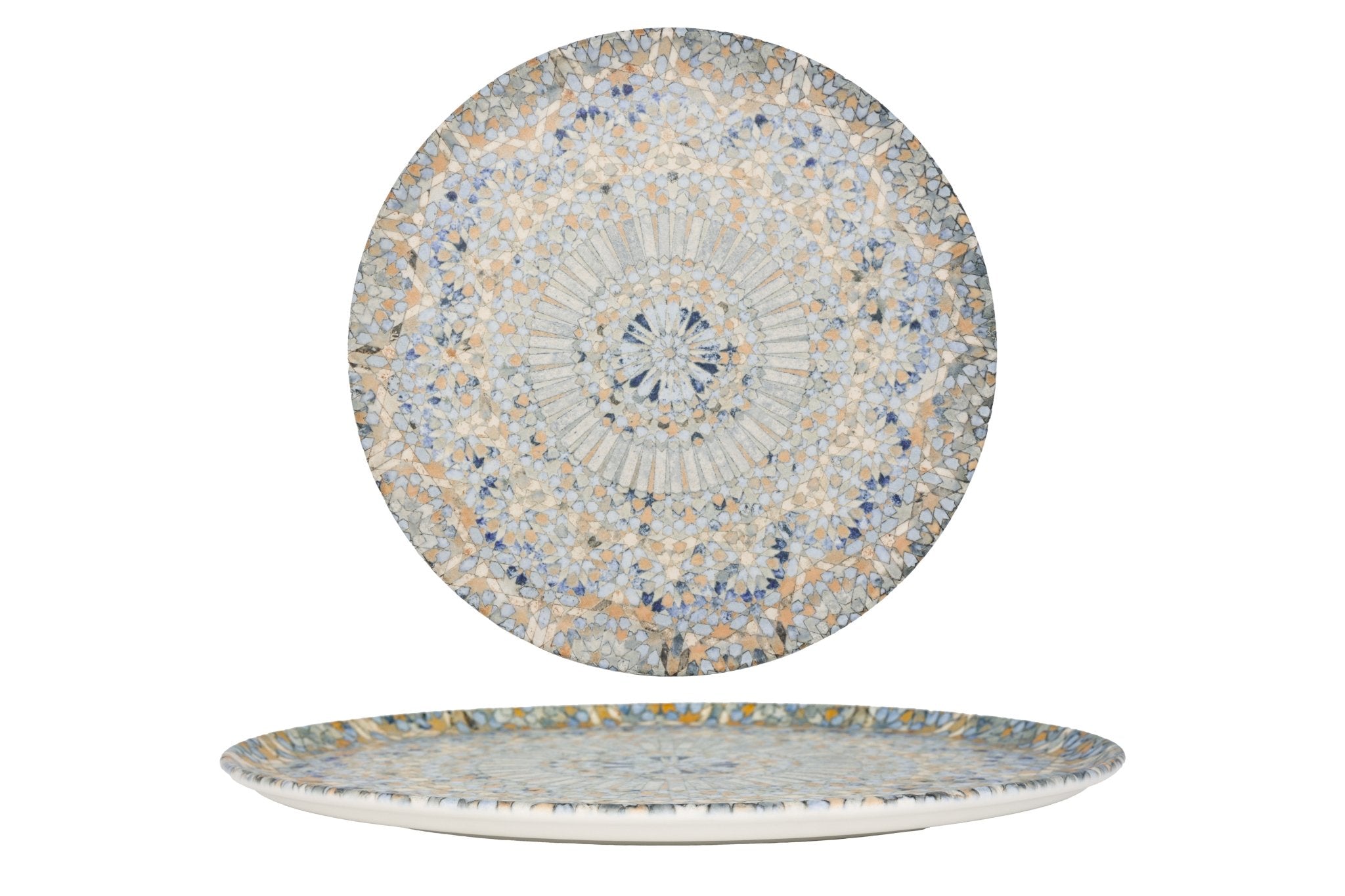 Bonna Pizzabord - Luca Mosaic - Porselein - 32 cm - set van 2