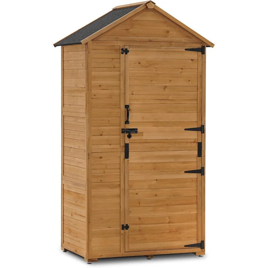 MCombo Large Outdoor Storage Cabinet Shed with Lock & 3 Shelves (44.4 x 28.5 x 79.7), Wooden 1998 - 44.4x28.5x79.7