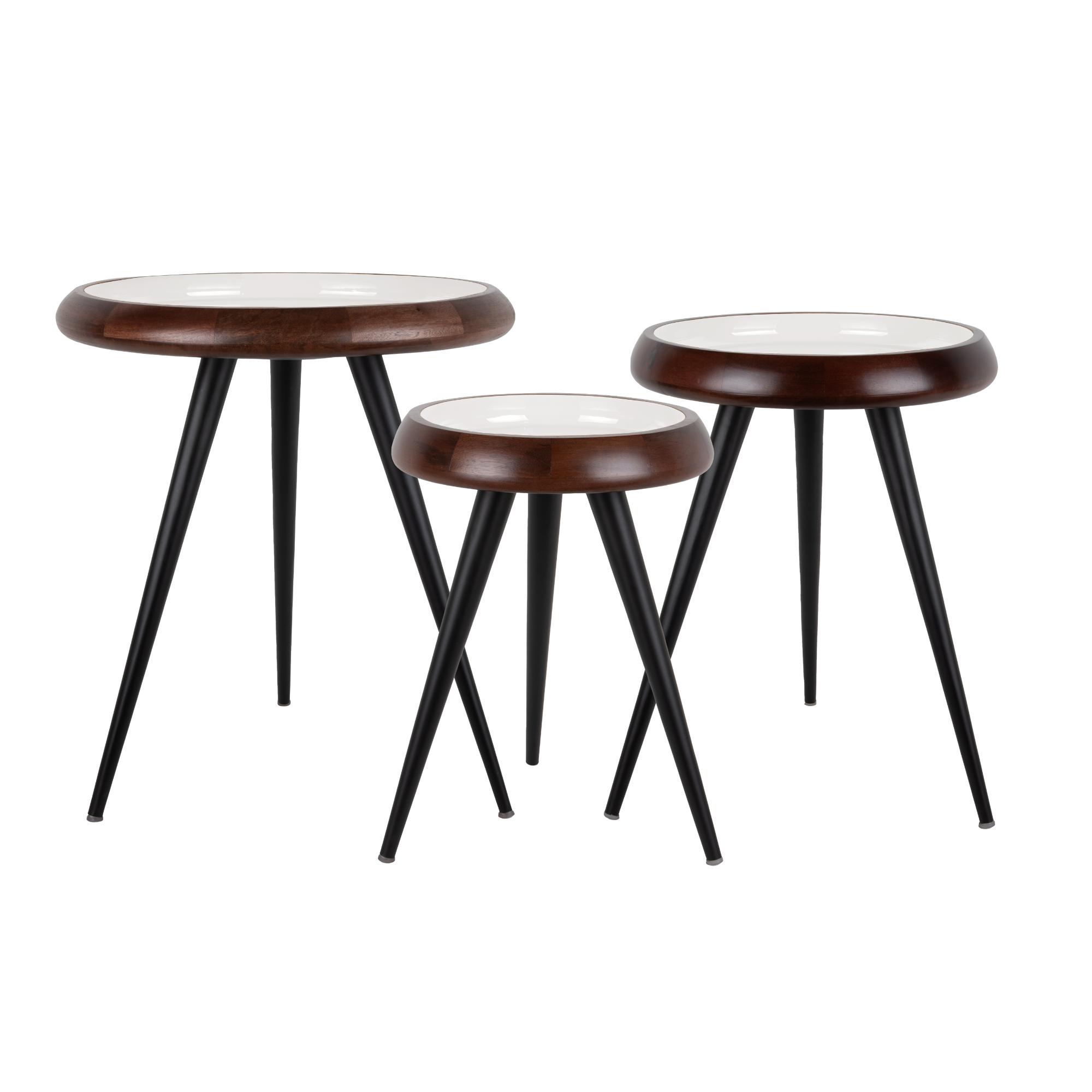 Leitmotiv bijzettafel Tripod - wit - Ø33cm