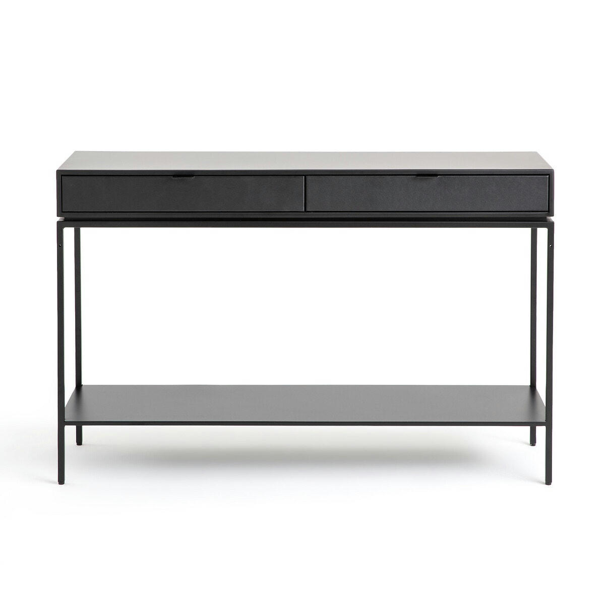 Console métal acier et cuir Réalto