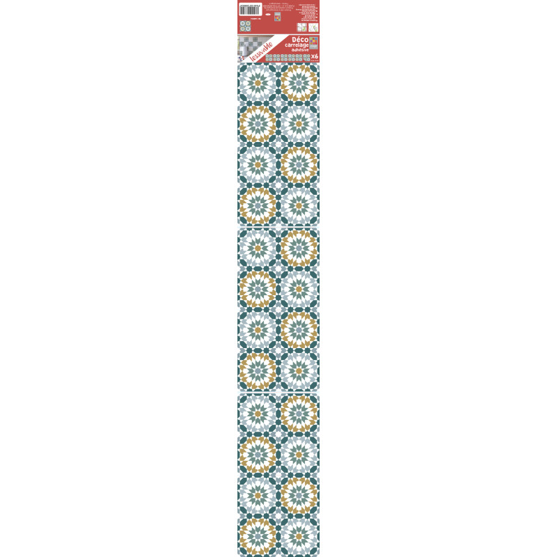 Sticker laminé Amantea 15 x 15 cm 6 pièces