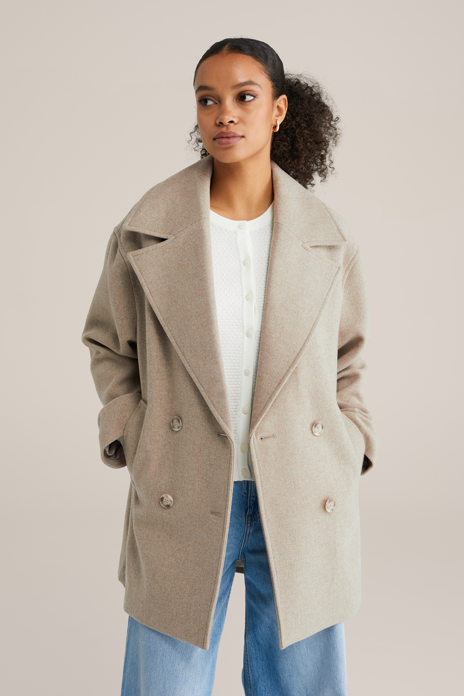 Dames jas van wolmix