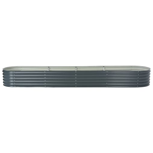 NNEVL Garden Raised Bed 400x80x44 cm Galvanised Steel Grey