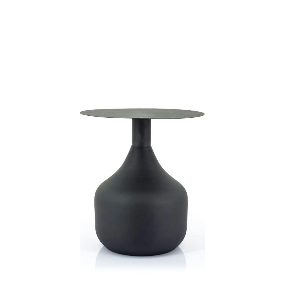 MIST - Table d'appoint ronde en métal D40cm noir
